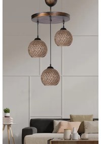 Lampadario su corda CRAYON 3xE27/60W/230V beige