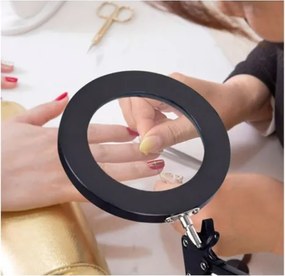 Extol - Lampada da tavolo LED dimmerabile con una lente d'ingrandimento LED/8W/5V 2900/4500/7500K nero