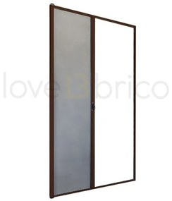 Zanzariera Per Porta Apertura Orizzontale Scorrevole 150x250 Riducibile Marrone Sangiorgio