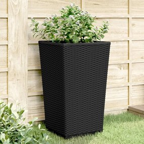Fioriere Da Giardino 2 Pz Nere 32,5x32,5x57 Cm İn Pp /