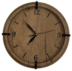 Li-Go 23628/DUB3 - Orologio da parete LED/1xAA Ø 32 cm rovere chiaro/tondo