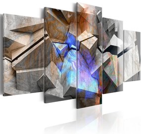 Quadro  Abstract Cubes  Colore Grigio, Dimensioni e Misure 200x100