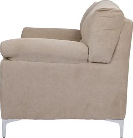 Divano in tessuto a 2 posti 146 cm braccioli imbottito GIADA Camel