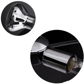 Sospensione Moderna 1 Luce Houyi In Acciao Nero E Cromo
