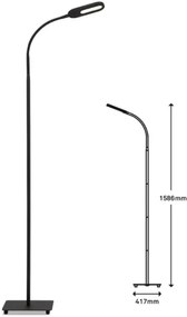 Briloner 1297-015 - Lampada da terra flessibile LED dimmerabile LED/6,6W/230V