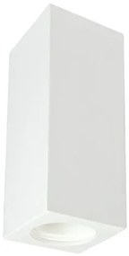 Applique da Soffitto in Gesso Pitturabile 70x70x190mm 1xGU10