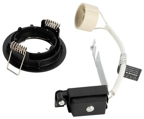 Set di 6 faretti da incasso neri GU10 35 mm - Edu