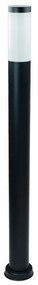 Paletto da Giardino 100cm, acciaio inox NERO, IK06, IP54, base E27 Base E27