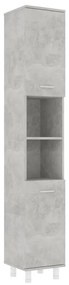 Armadio da bagno grigio cemento 30x30x179 cm in truciolato