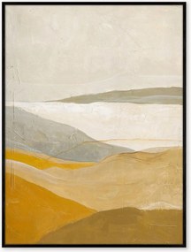 Quadro su tela incorniciato dipinto a mano Yellow Field