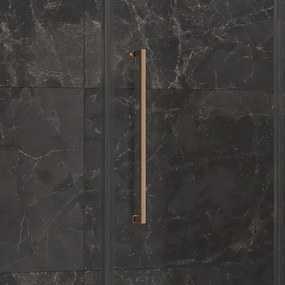 Porta doccia 170cm battente e 2 fissi oro rosa spazzolato | KT6000RG - KAMALU