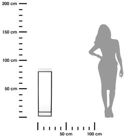 Portafiori BASICLOFT 80x24 nero/bianco