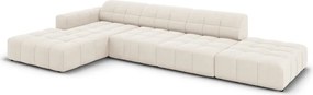 Divano angolare Chicago in velluto da 5 posti - L341 cm