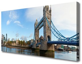 Quadro su tela Architettura del ponte di Londra 100x50 cm