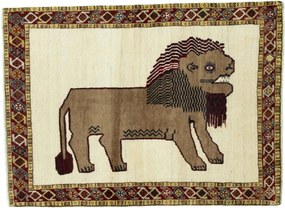 Gabbeh Tappeto 150 x 110 Beige (Iran) Annodato A Mano