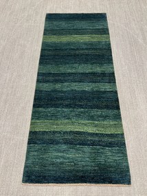 Loribaft Tappeto 210x90 Verde (Iran) Annodato A Mano