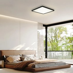 Brilagi - Lampada LED da bagno ULTRA SLIM LED/24W/230V 42x42 cm nero IP54