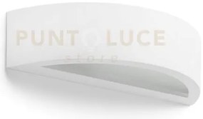 Andros applique a parete in gesso bianco 1 luce attacco e27 30x7,5cm