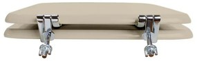 Copriwater champagne serie Conca Ideal Standard in legno rivestito con cerniere