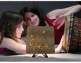 Li-Go 5788/DUB2 - Lampada decorativa da tavolo LED/12W/230V 19x19 cm rovere/Il Piccolo Principe