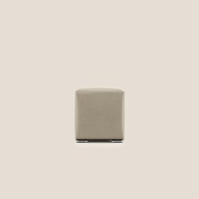 Cube pouf in microfibra smacchiabile T11 tortora