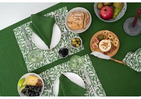 Tovaglietta in lino 35x45 cm Evergreen Damask – Linen Tales