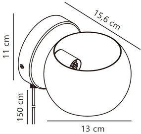 Nordlux - Faretto da parete orientabile BELIR 1xG9/5W/230V verde