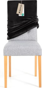 Coprisedia nero con rivestimento elastico per sedie 48 cm Sento – Restilo