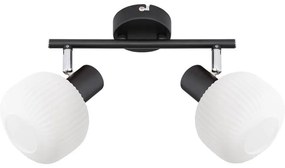 Prezent 27520 - Faretto ARYA 2xE14/40W/230V nero/bianco