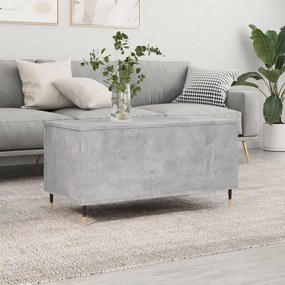 Tavolino Salotto Grigio Cemento 90x44,5x45 Cm Legno Multistrato /