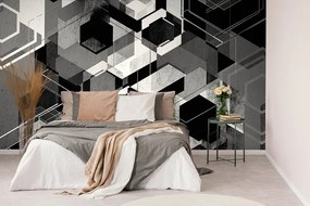 Carta da parati autoadesiva – Geometria in bianco e nero