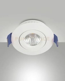 Macas faretto da incasso a led 4w 3000k 360lm bianco on/off d.5,3cm