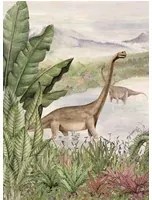 Coordonne Carta da parati panoramica Dinosaurs Park - Pale