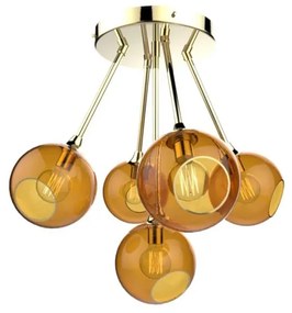 Ballroom Molecule Lampada A Sospensione Ottone/Ambra - Design By Us