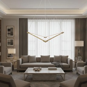 Lampada da soffitto LED APP1776-CP Brush Gold