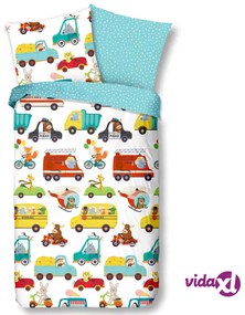 Good Morning Copripiumino per Bambini TRAFFIC 135x200 cm Multicolore