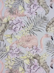 Matthew Williamson Carta da parati Club - Matt Silver/ Lilac/ Lemon