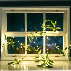 Aigostar - Catena solare LED 60xLED/4m IP65 bianco caldo olive