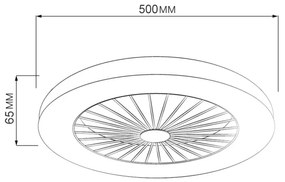 LED Plafoniera dimmerabile con ventilatore LIBYA LED/48W/230V 3000-6500K+RC