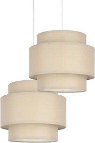 Brilagi - Lampada a sospensione su cavo RESNA 2xE27/60W/230V Ø 30 cm beige