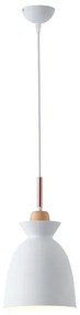 Lampadario a sospensione con filo 1xE27/15W/230V bianco diametro 19,5 cm