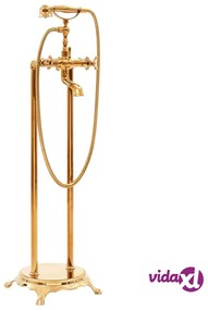 vidaXL Rubinetteria a Colonna per Vasca Bagno Acciaio Inox 99,5cm Oro