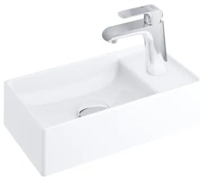 Ravak XJX01240000 - Lavabo da appoggio VEDA SLIM 40x22 cm ceramica/bianco