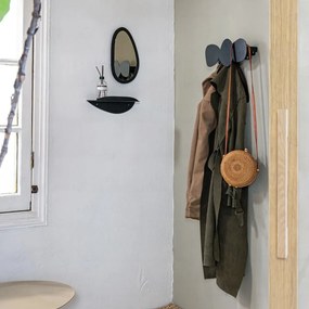 Attaccapanni da parete nero in metallo 35 cm Tumulo – Spinder Design