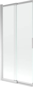 Mexen Fox parete divisoria per vasca da bagno 2-ante scorrevole 85 x 150 cm, trasparente, cromo - 891-085-002-01-00