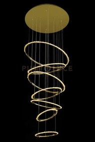 Lampada a sospensione quartz halo 7 ad anello, oro satinato, led 20...