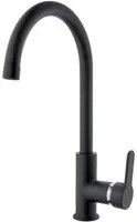 Rubinetto Cucina Miscelatore Monocomando Lavello Canna Tonda in Ottone Granito Plus Nero