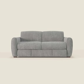 Kaleo Divano letto moderno con materasso H17 cm - in raffinato tessuto impermeabile T26 grigio