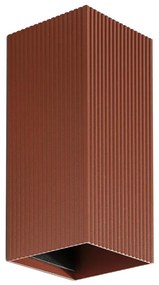 FARO 40568 - Applique SOLE 2xGU10/8W/230V color mattone ondulato quadrato