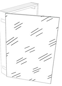 Pensile bagno Easy colore su ordinazione, 3 ante apertura da sinistra P 20 x L 50 x H 75 cm